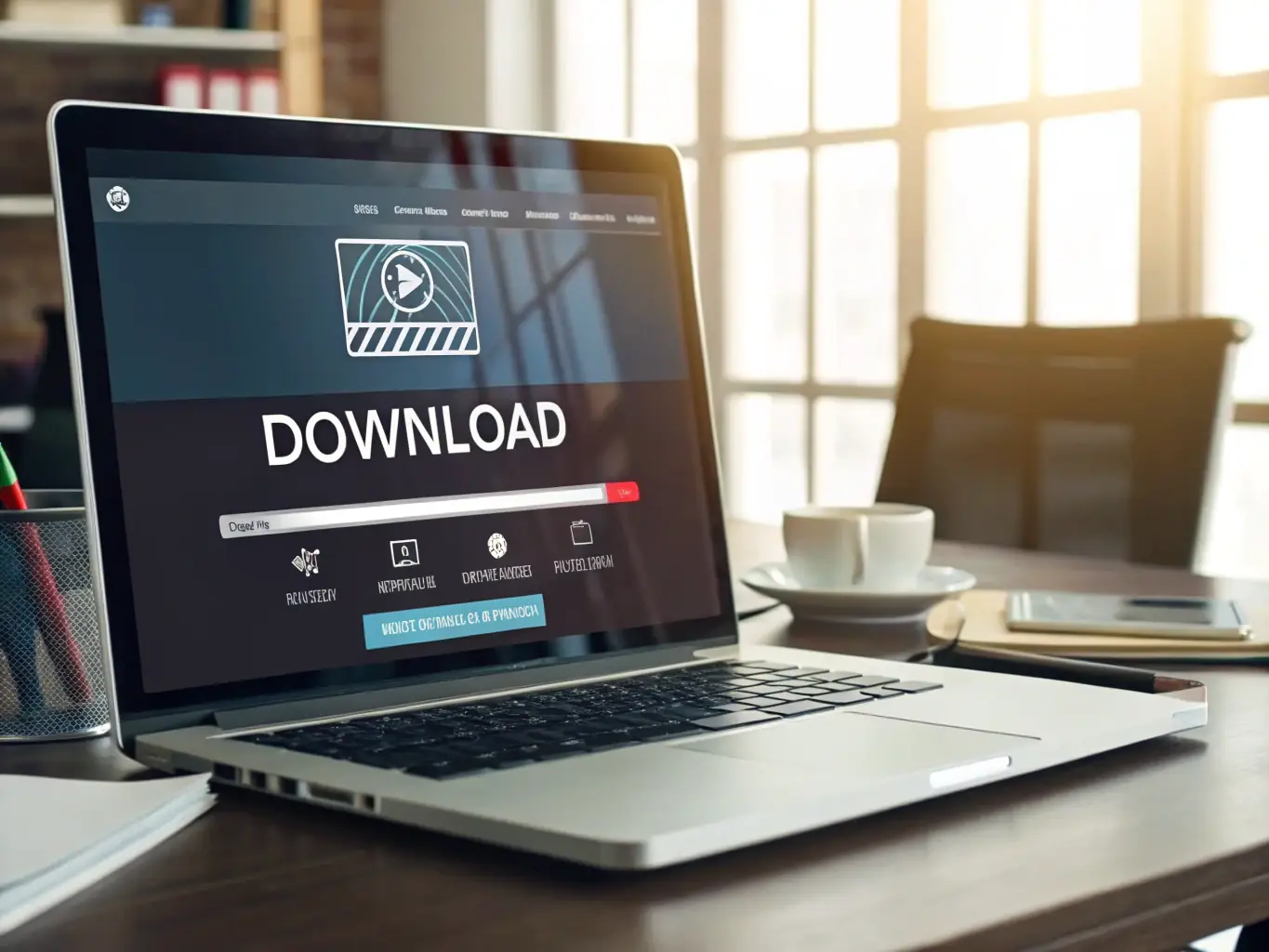 A visual representation of high-speed downloads, illustrating the efficiency of the P Station Video Download Tool.